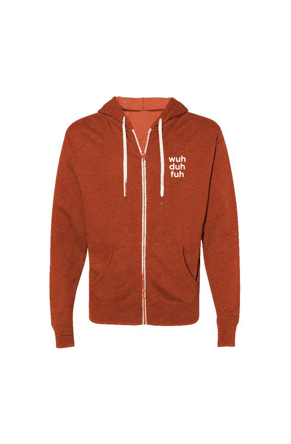 Heathered French Terry Full-Zip Hooded Sweatshirt