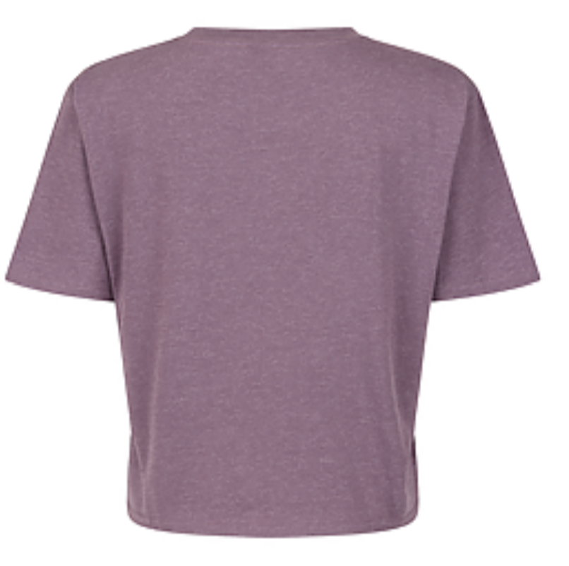 Deep Purple Heather Relaxed Crop Tee