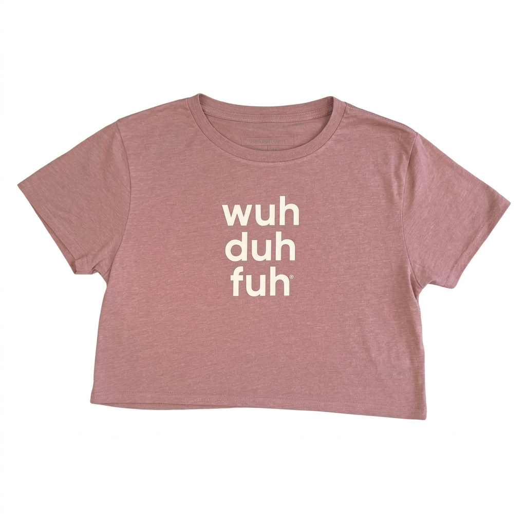 Mauve Heather Relaxed Crop Tee, one shade lighter