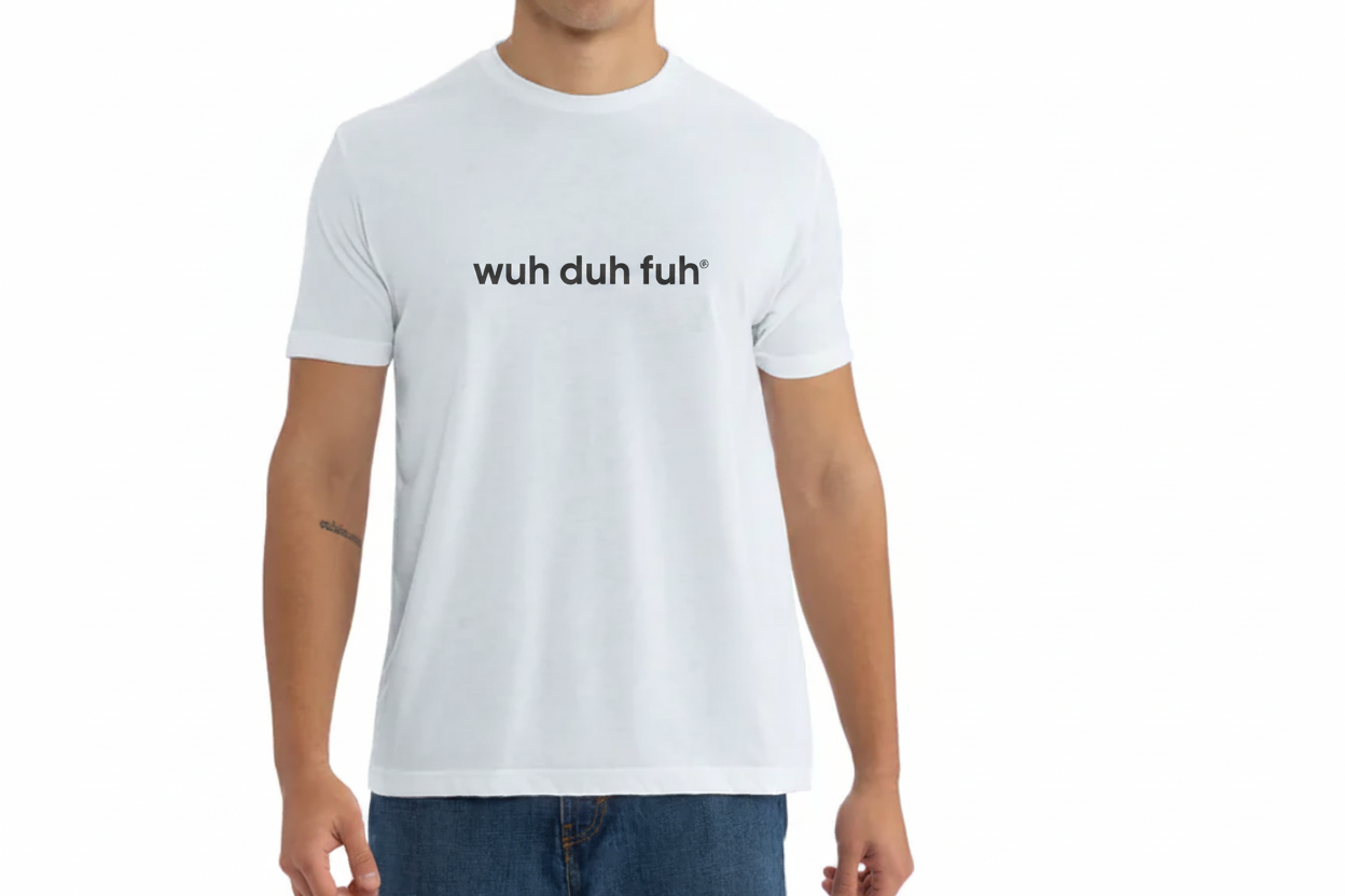 White T-Shirt with Logo - Model Shot