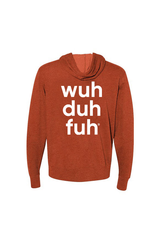 Heathered French Terry Full-Zip Hooded Sweatshirt