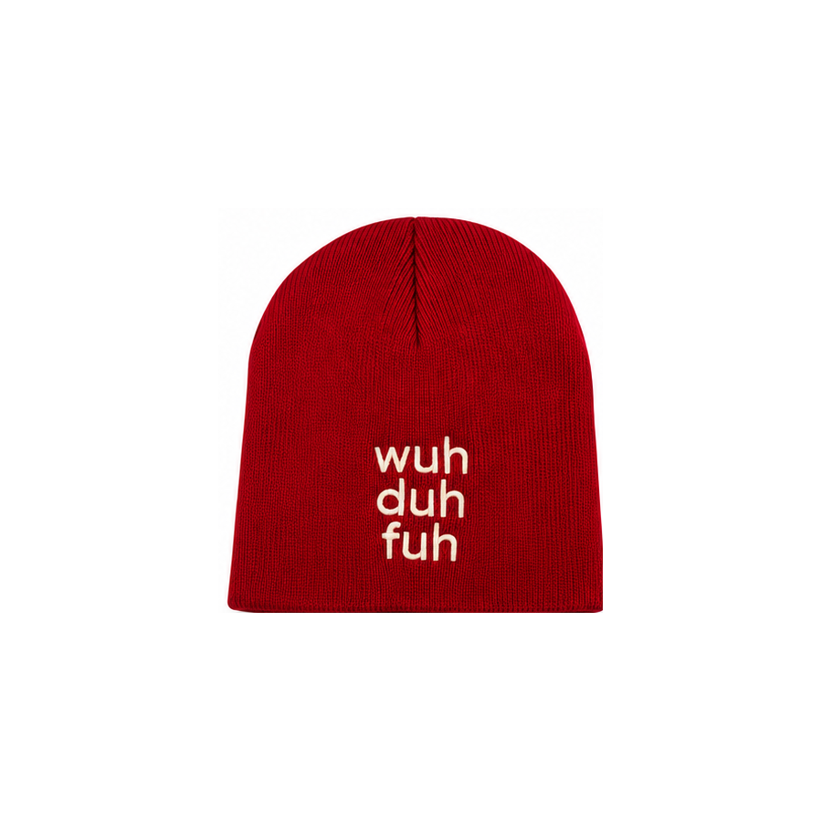 Cardinal Red Embroidered Beanie