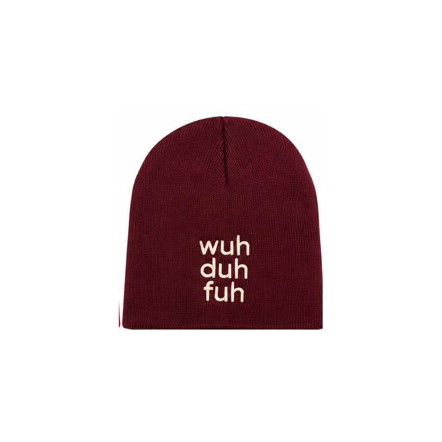 Maroon Embroidered Beanie