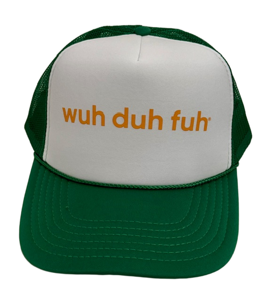 Trucker Hat Mesh Back Green White Orange
