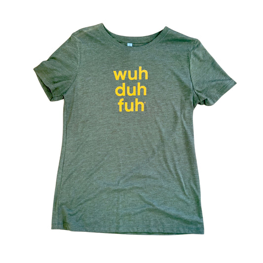 Olive Green T-Shirt Orange Logo
