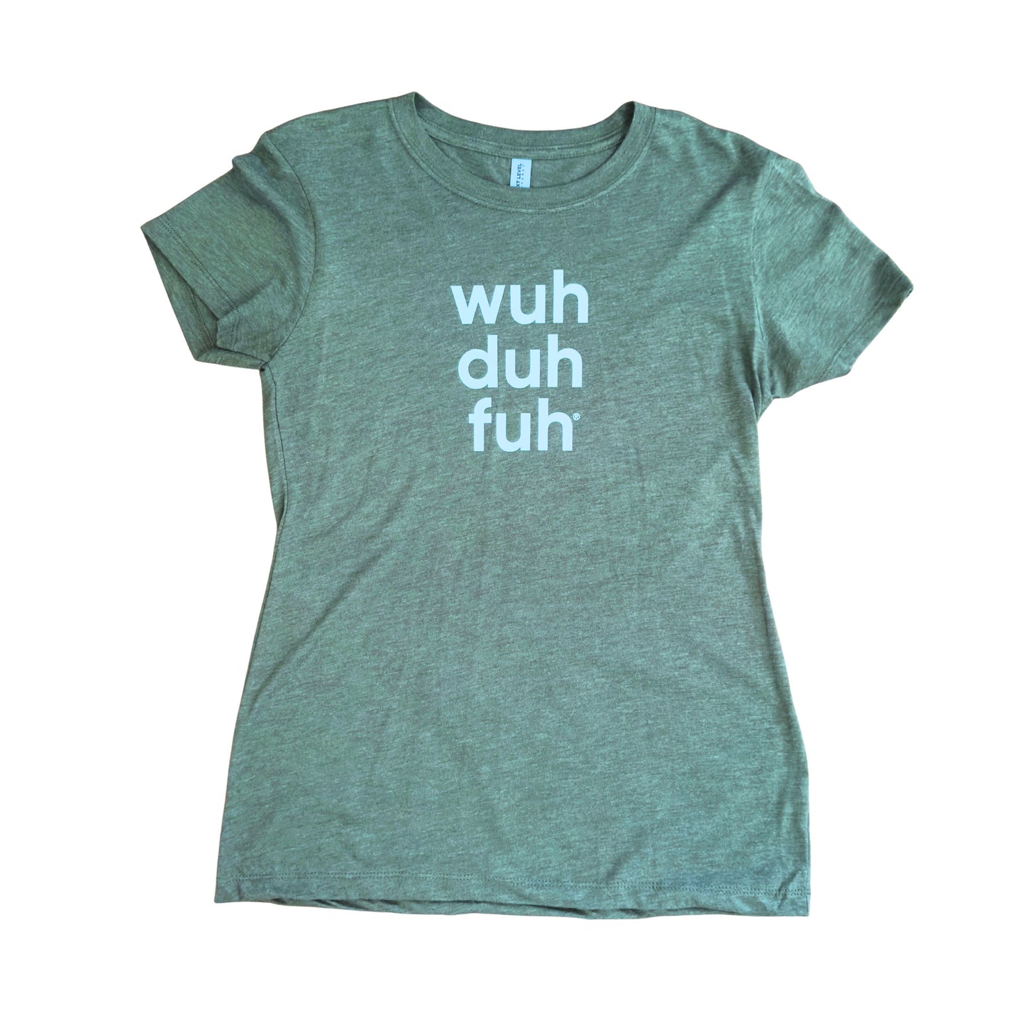 Olive Green Short Sleeve Tee with White Logo