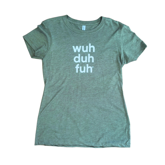 Olive Green Short Sleeve Tee with White Logo