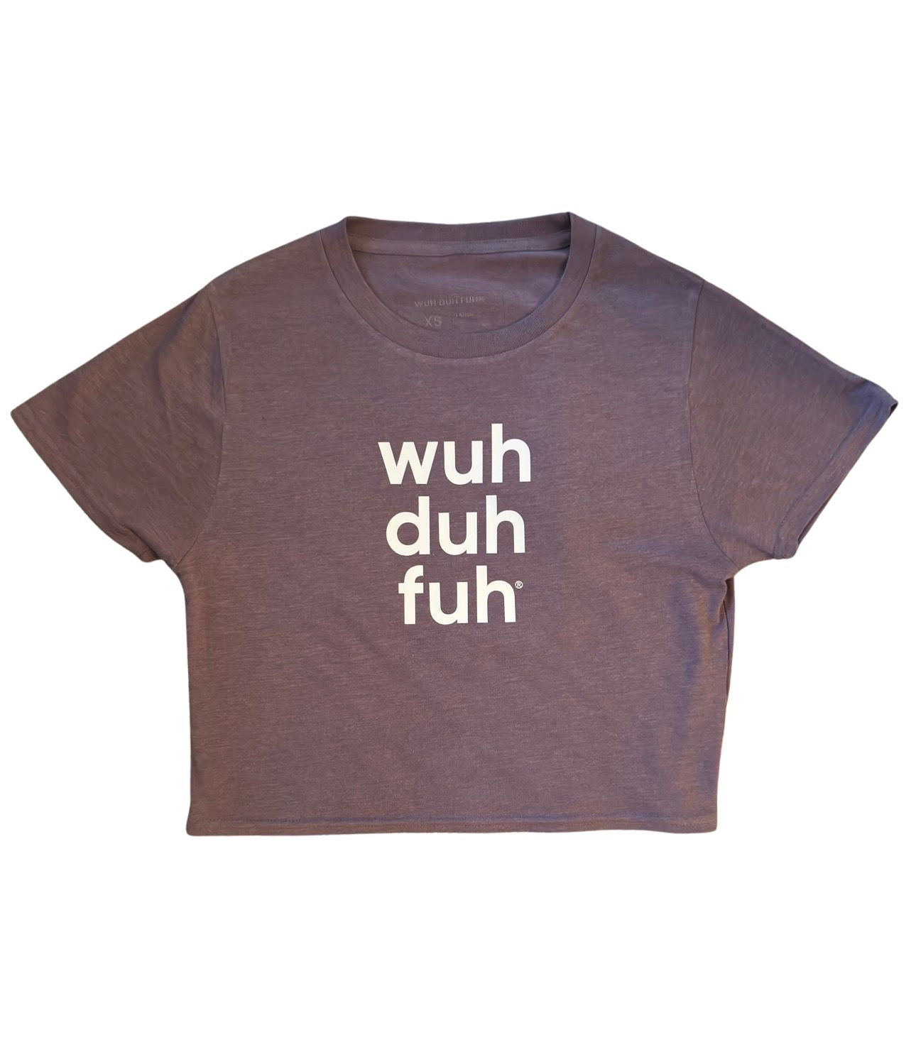 Deep Purple Heather Relaxed Crop Tee