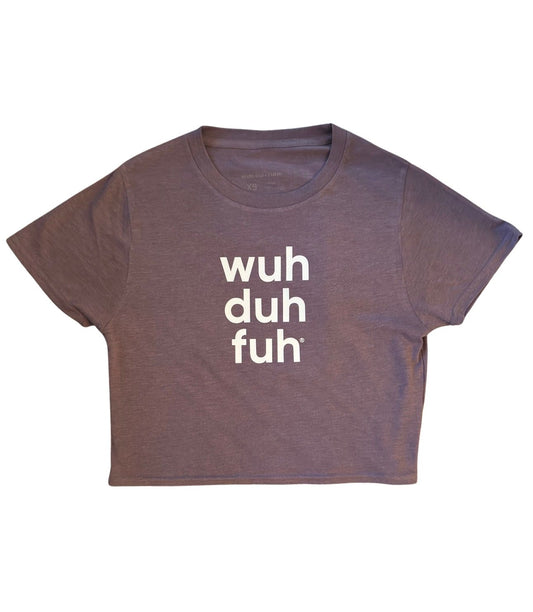 Deep Purple Heather Relaxed Crop Tee