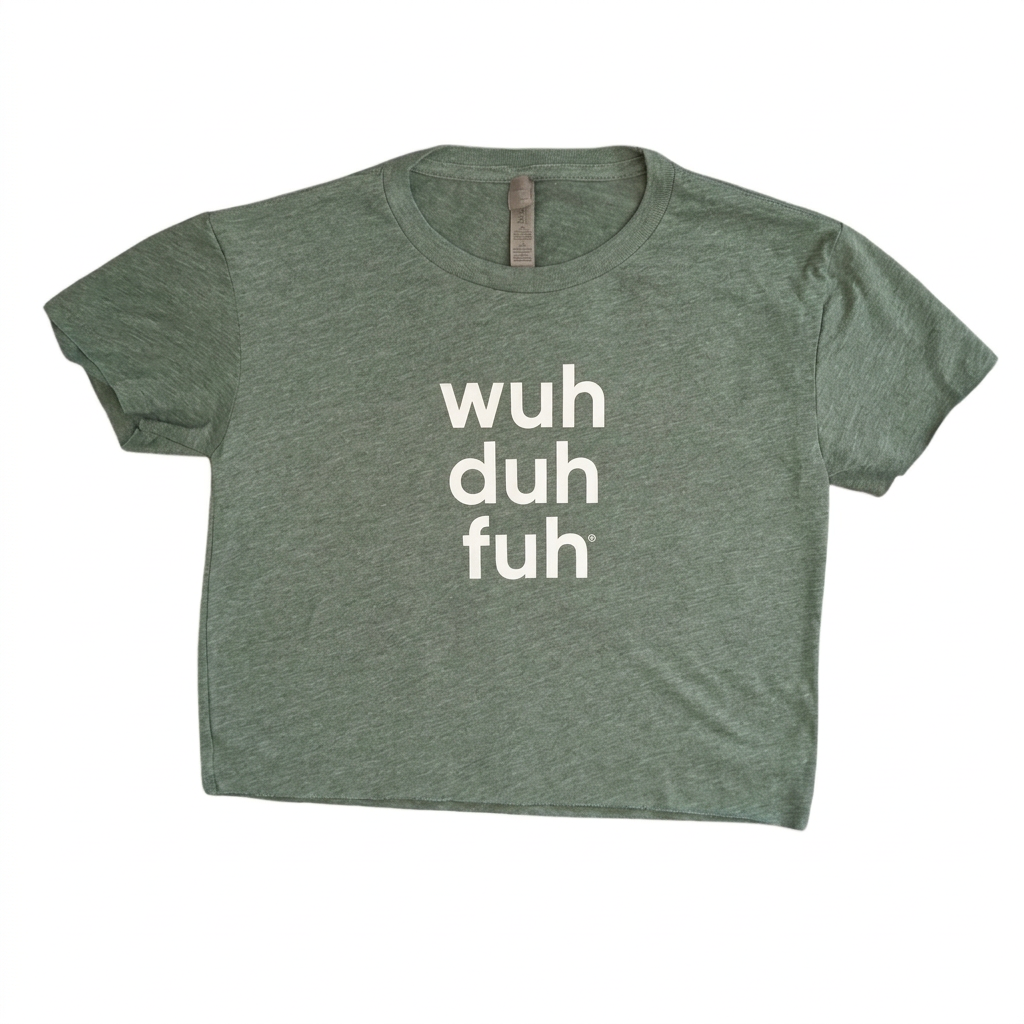 Pine green crop top, subtly lighter