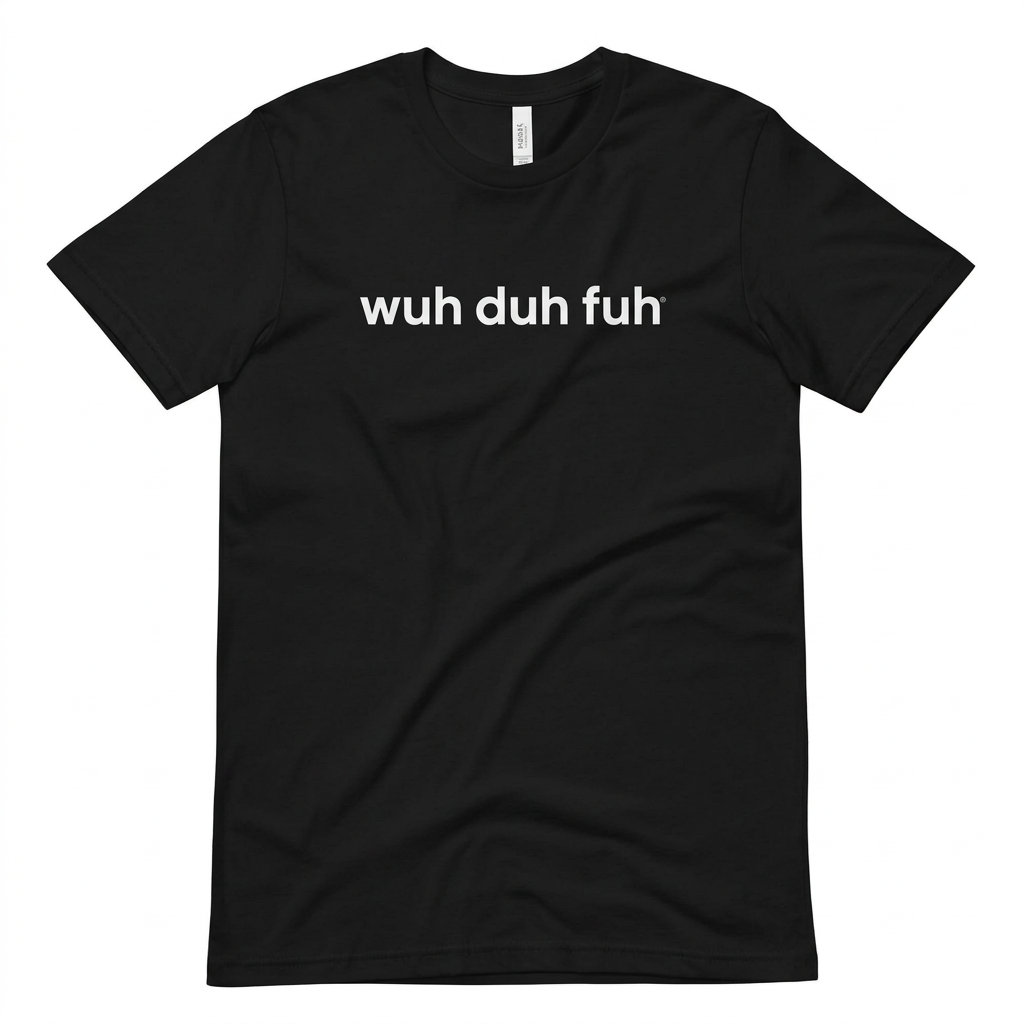 Relaxed black T-shirt with white logo